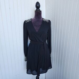 Arden B Black Long Sleeve Sheath Dress for Night Out